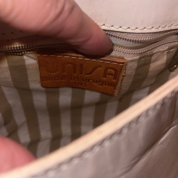 💥Vintage Unisa Elegant Cream Crossbody Bag - Picture 7 of 7